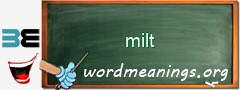 WordMeaning blackboard for milt